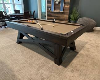 H82 - $450 - Pool Table. Spencer Marston brand measures 52" x 91" long x 32" tall. HEAVY. Not a full size table - but it is still HEAVY. Very good - gently used condition. 
