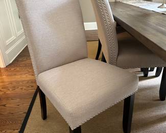H8 - $450 - Set of 10 - "Handy Living" brand Dining Chairs. Measures 20" wide x 38" tall. 