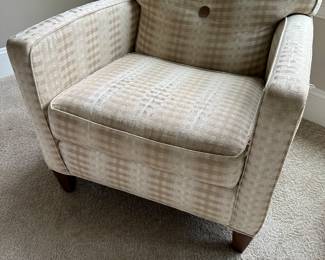 H61 - $65 Each - Ethan Allen Side Chairs - 31" wide x 31" deep. They do show some wear but are incredibly comfortable and sturdy! 