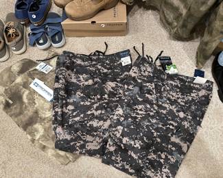 H73 - $20 each camo pants new with tags - med/large