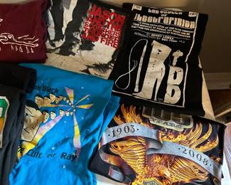 Vintage music tour t-shirts