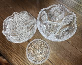 Cut glass beautiful bowls