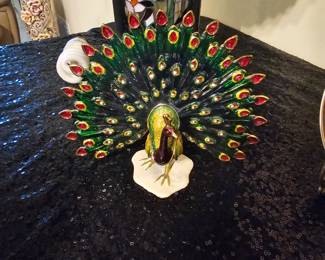 Enameled Peacock box
