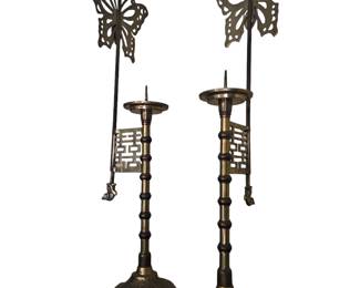 Brass Butterfly candelabra 
