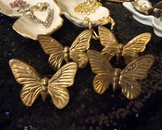 Brass Butterfly Napkin Rings