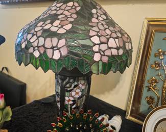 Two stain glass lamps. In excellent condition 