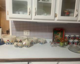 Fire King Tulip, 1939 Springboard Girl Coca-Cola tray