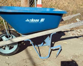 Jackson Professional Wheelbarrow With Wood Handles And Hard Tire