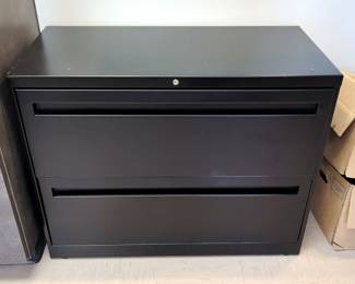 Metal Two Drawer Keyed Filing Cabinet , 28" x 36" x 18"