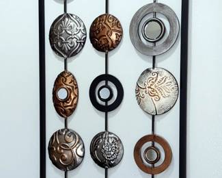 Office Decor Including Metal Mirrored Wall Hanger, 24" x 12", And Metal Square Shelf, 7" x 13.5" x 5"