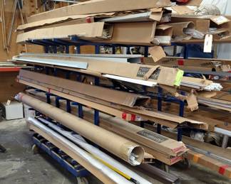 Heavy Duty Cantilever 10 Shelf Metal Material Racking, 79" x 58"