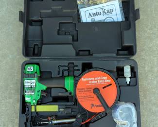 Auto Kap Pneumatic Button Kap Stapler, Model As58112, In Hard Sided Carry Case