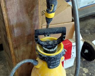DeWalt Cordless Weed Eater, And Dewalt Chemical Sprayer