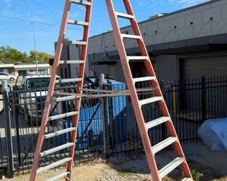 Werner 14' Twin Fiberglass Step Ladder