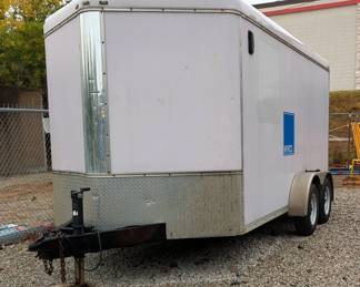 2006 H&H Tandem Axle Enclosed Cargo Trailer With Drop Ramp Rear Door And Side Entry, VIN 4J6TC14236B082175, 2 5/16" Ball Bumper Hitch