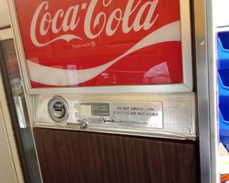 Coke machine, great for storing beverages in the garage!