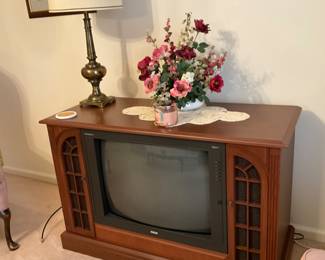 Vintage TV in living room 