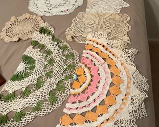 Vintage crochet scarves