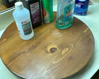 Lazy Susan in bathroom 