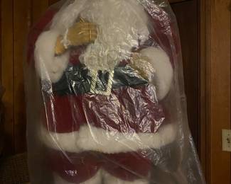 Larger Santa in garage