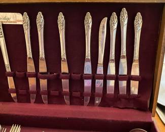 Silverware in case