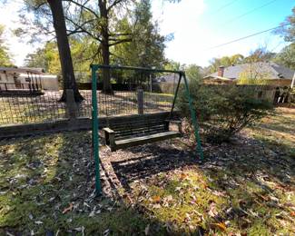 Swing in back yard