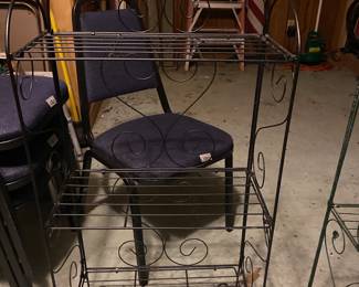 Small black metal foldable stand