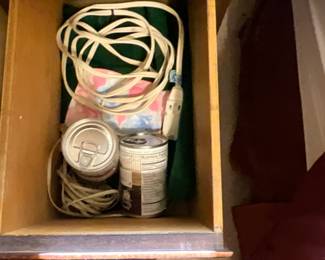 Vintage Singer Sewing Machine Drawer contents