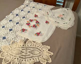 Vintage crochet scarves