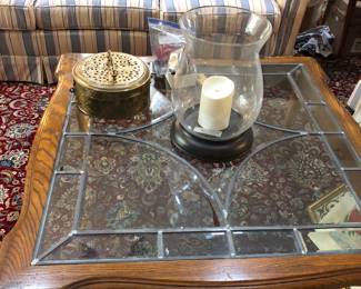 Leaded Glass Coffee Table