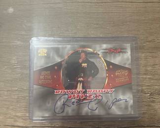 Rowdy Roddy Piper signed Card!!! Super rare!!! 