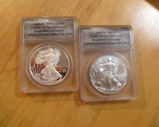 2 coin American Eagle set