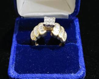 2 carat Cluster in 14K gold