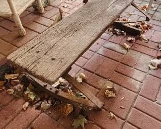 Antique Wood Bench from Wagon 