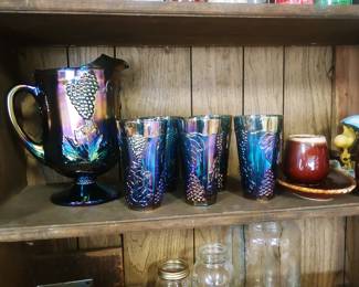 Indiana Blue Pitcher & Tumblers