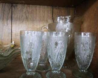 Iris Pitcher & Glasses