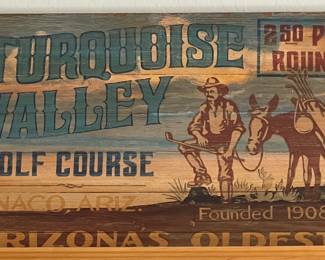 Western Sign Turquoise Valley Golf Course