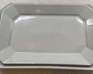 Apilco France Porcelain Platters Set/2