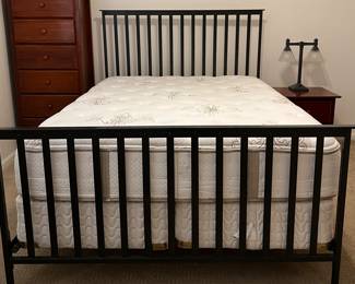 Iron Bed Frame, Stearns & Foster Joy Luxury Plush Mattress/Serta BS
