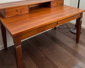Crate &Barrel Writing Desk w Low Profile Hutch