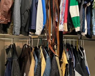 Men's Clothing, Leather Coats and more... Sizes Med/Large/XL