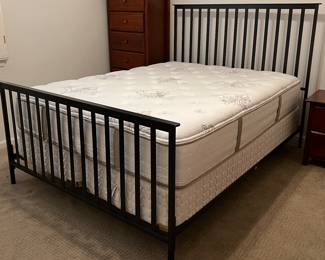 Iron Bed Frame, Stearns & Foster Joy Luxury Plush Mattress/Serta BS