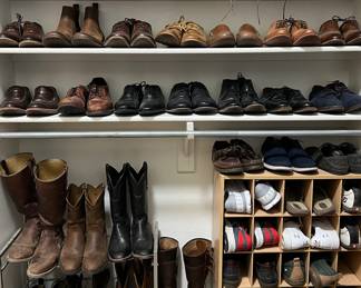 Men's shoes, Cowboy Boots and Sneakers Sizes 9, 91/2 and 10