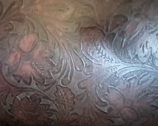 Leather and Embossed Chair