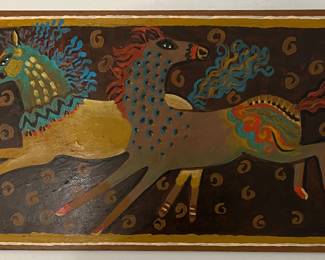 Art Orig Art Painted on Hardboard