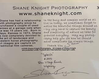 Art Shane Knight Photography "Splash" 2005