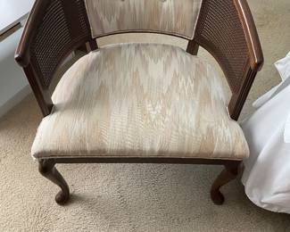 $80 Barrel back cane armchair 