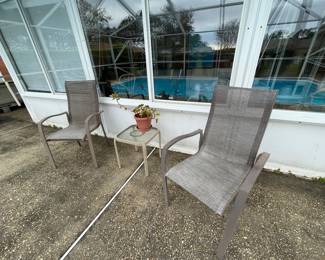 $60 Patio set 2 chairs and small table