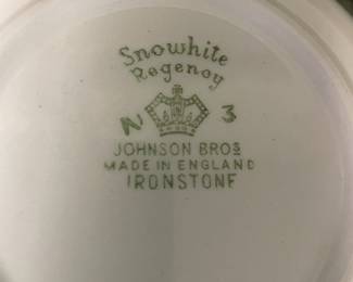 $100 Johnson Bros Ironstone "Snowhite Regency" Made in England Service for 12, missing some pieces