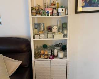 $68 Each, 2 white wicker shelves 21x12x69